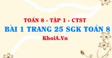 Bài 1 trang 25 SGK Toán 8 Tập 1 Chân trời sáng tạo